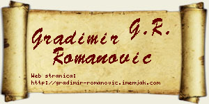 Gradimir Romanović vizit kartica